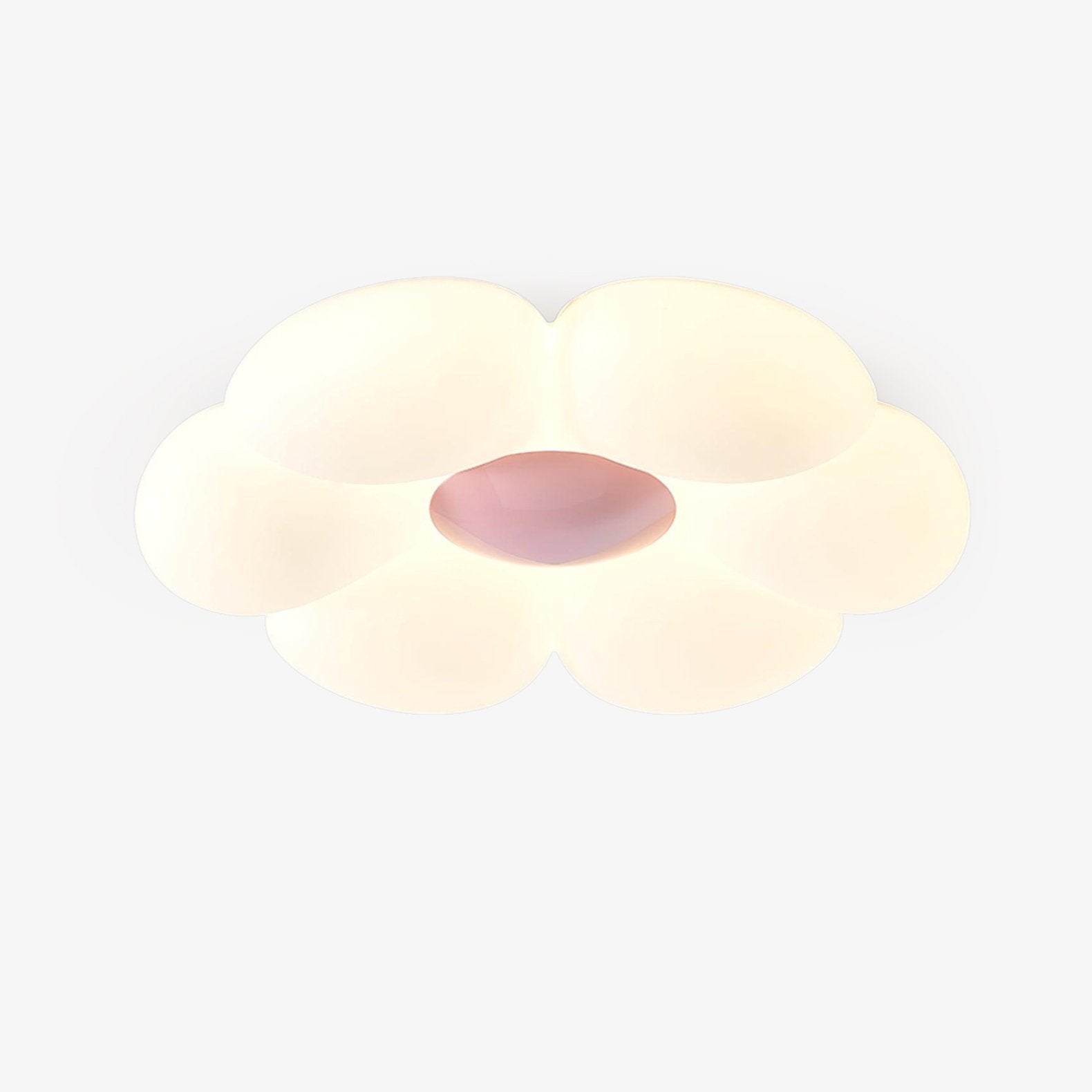 Flower Ceiling Light, Six-Petal Acrylic Shade, Integrated LED, Dimmable