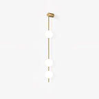 Vertical Balls Wall Lamp, Brass Black or Nickel, Glass Globe, Dimmable
