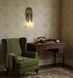 Horsehair Wall Lamp, Wrought Iron, White Glass Shade, G9, 3000K