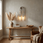 Horsehair Wall Lamp, Wrought Iron, White Glass Shade, G9, 3000K