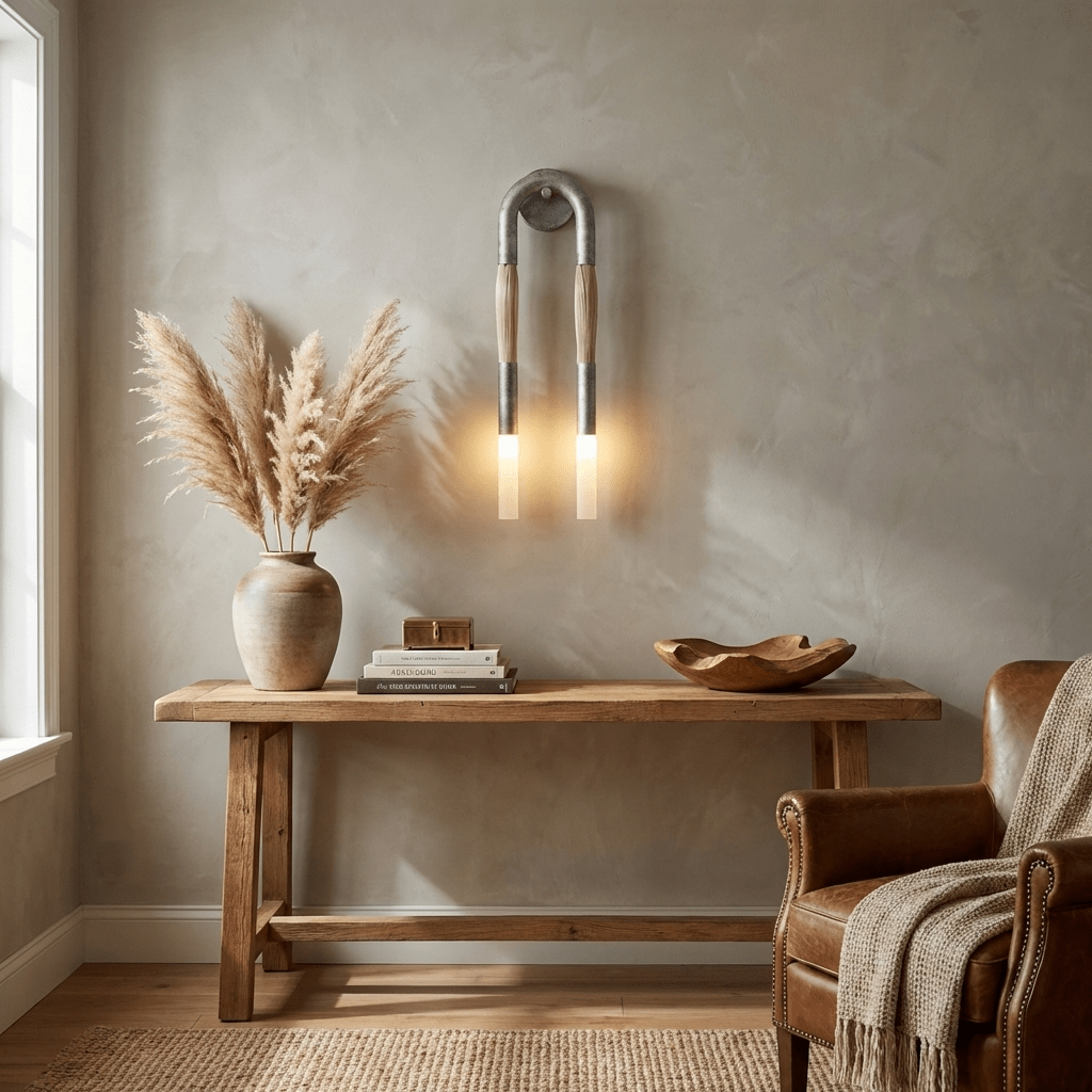 Horsehair Wall Lamp, Wrought Iron, White Glass Shade, G9, 3000K