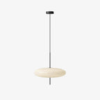Opal Disc Pendant Light, Opalescent Shade, Black or White, E26/E27