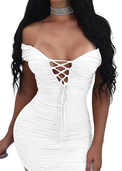 Deep V lace robe