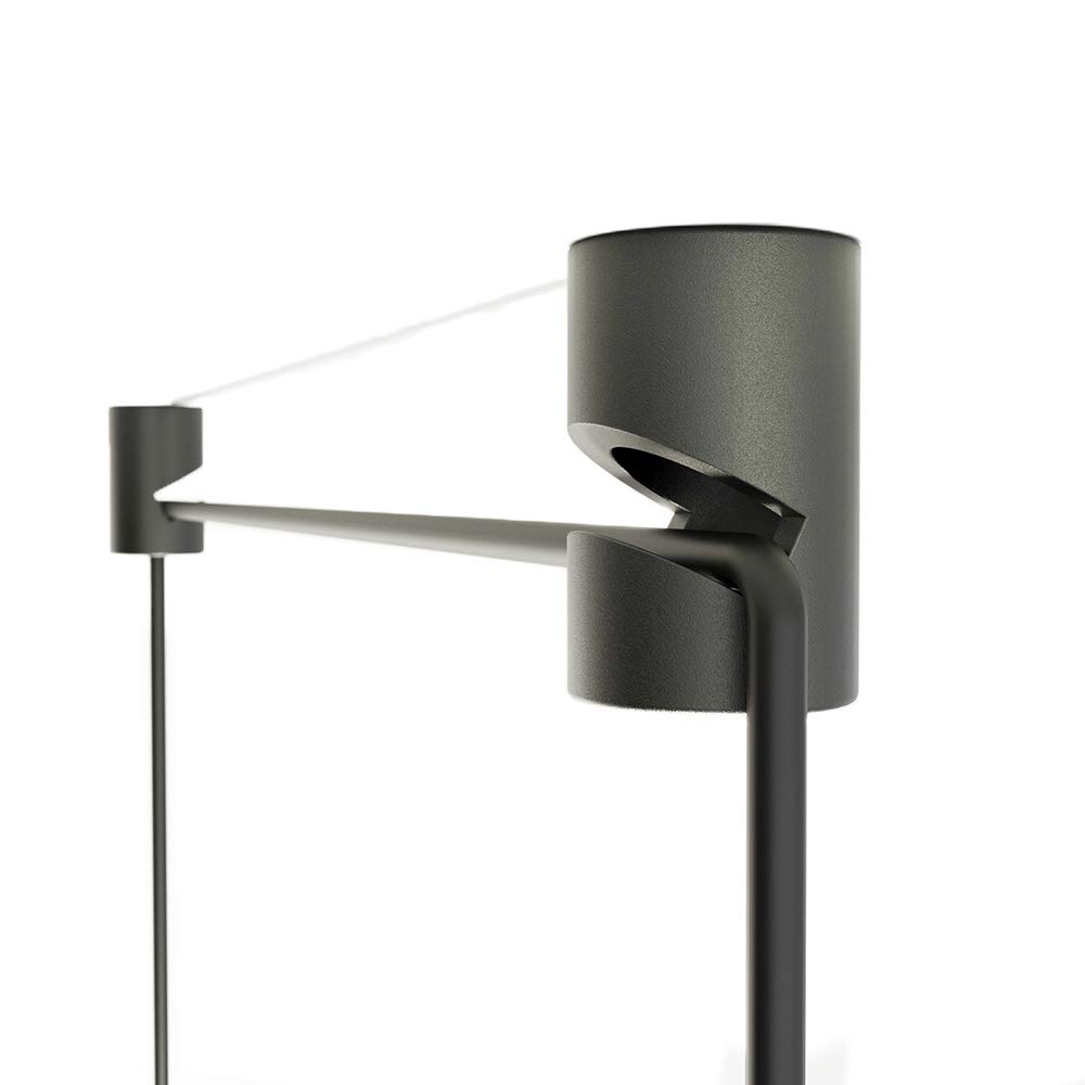 Tense Pendant Light, Tyvek Paper Shade, White and Black, Warm Dimmable