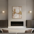 Wall Sconce, Art Deco Glass Shade, Gold or Chrome, E26/E27