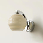 Wall Sconce, Art Deco Glass Shade, Gold or Chrome, E26/E27