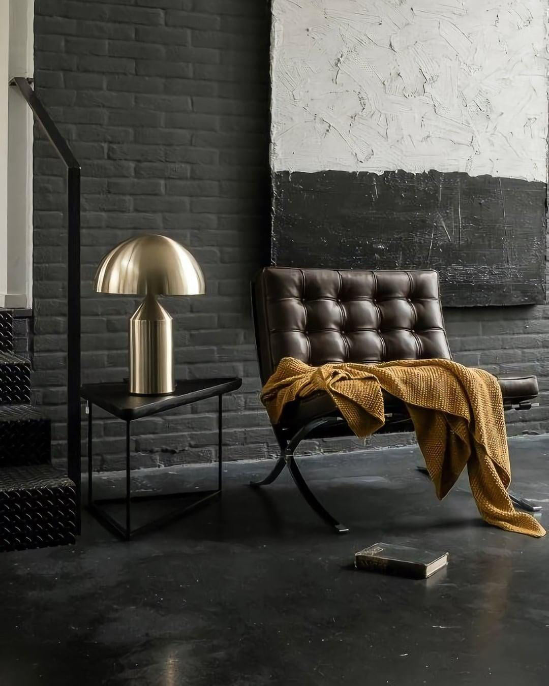 Atollo Table Lamp, Sculptural Metal, Matte or Bright Finish, G9/E14