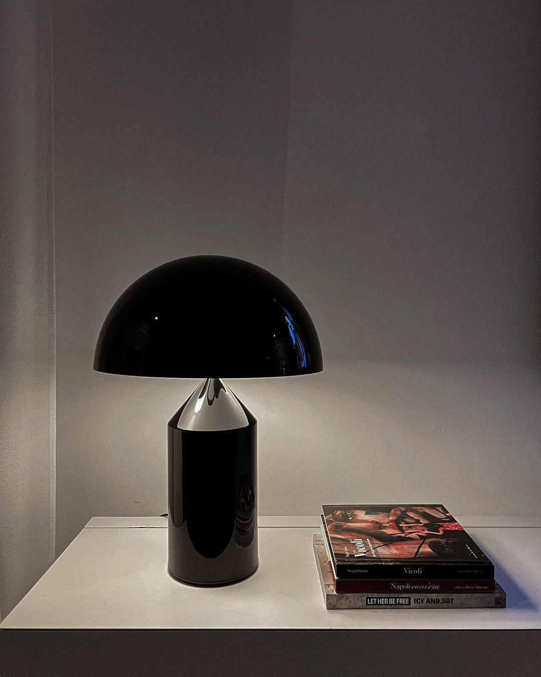 Atollo Table Lamp, Sculptural Metal, Matte or Bright Finish, G9/E14