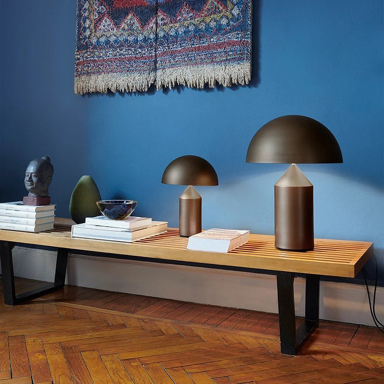 Atollo Table Lamp, Sculptural Metal, Matte or Bright Finish, G9/E14