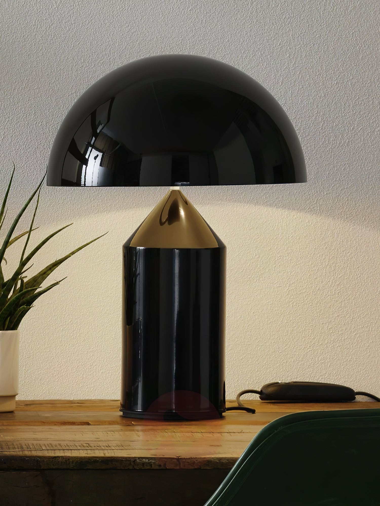 Atollo Table Lamp, Sculptural Metal, Matte or Bright Finish, G9/E14