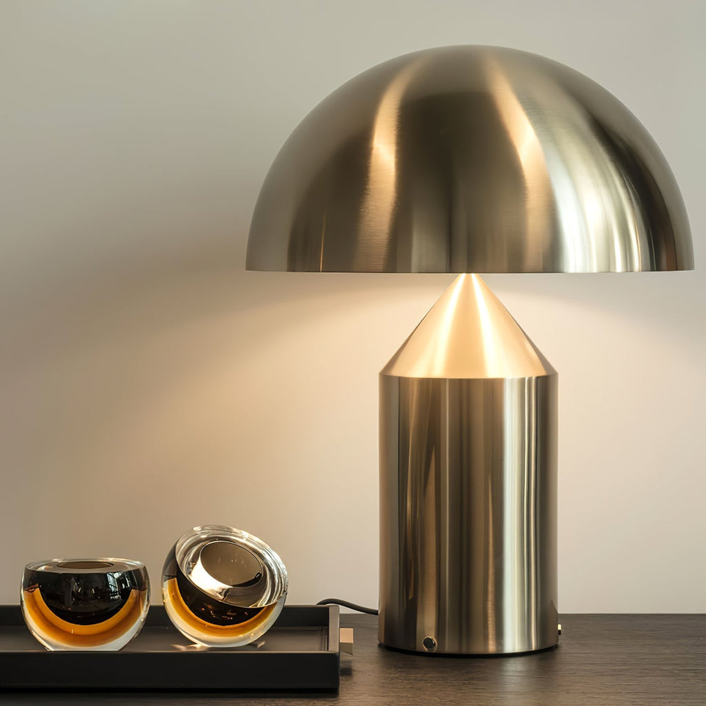 Atollo Table Lamp, Sculptural Metal, Matte or Bright Finish, G9/E14