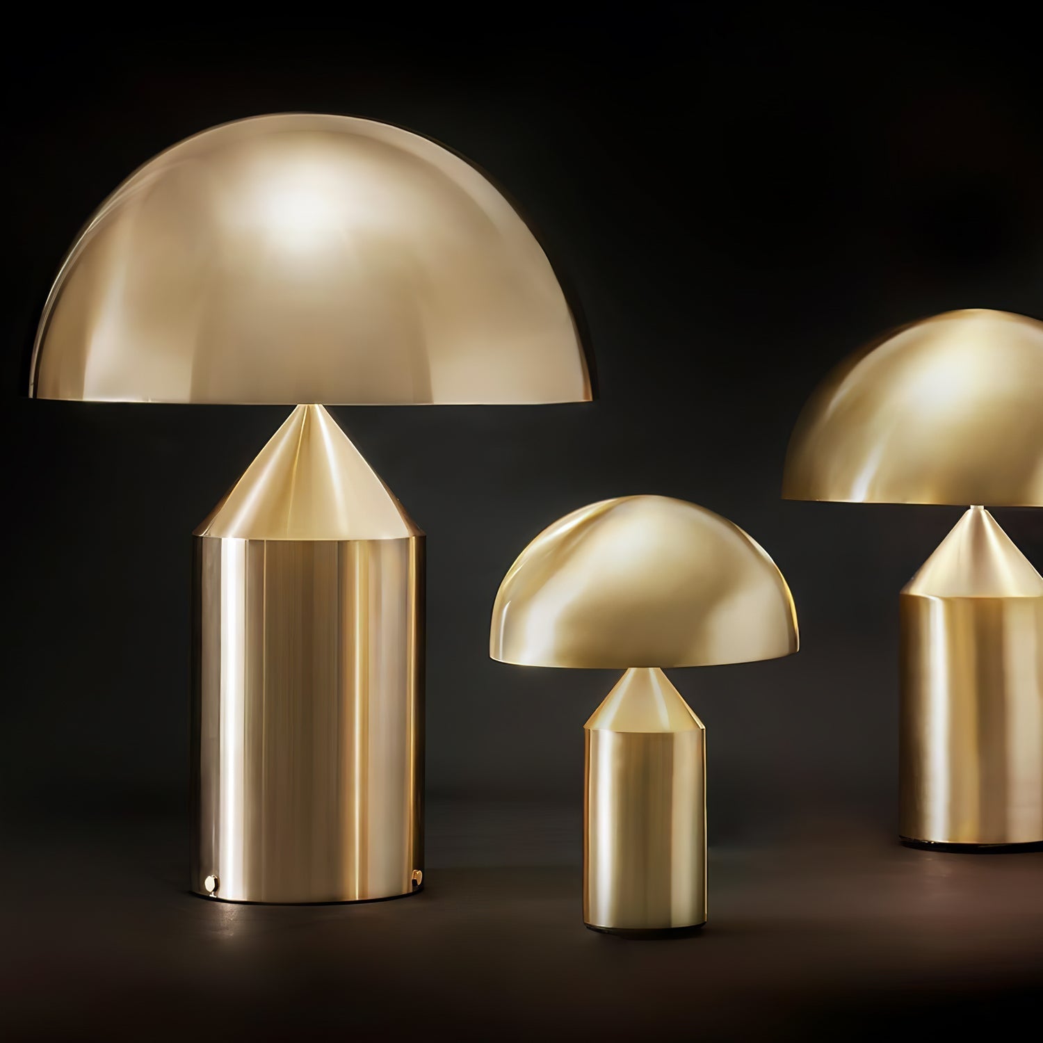 Atollo Table Lamp, Sculptural Metal, Matte or Bright Finish, G9/E14