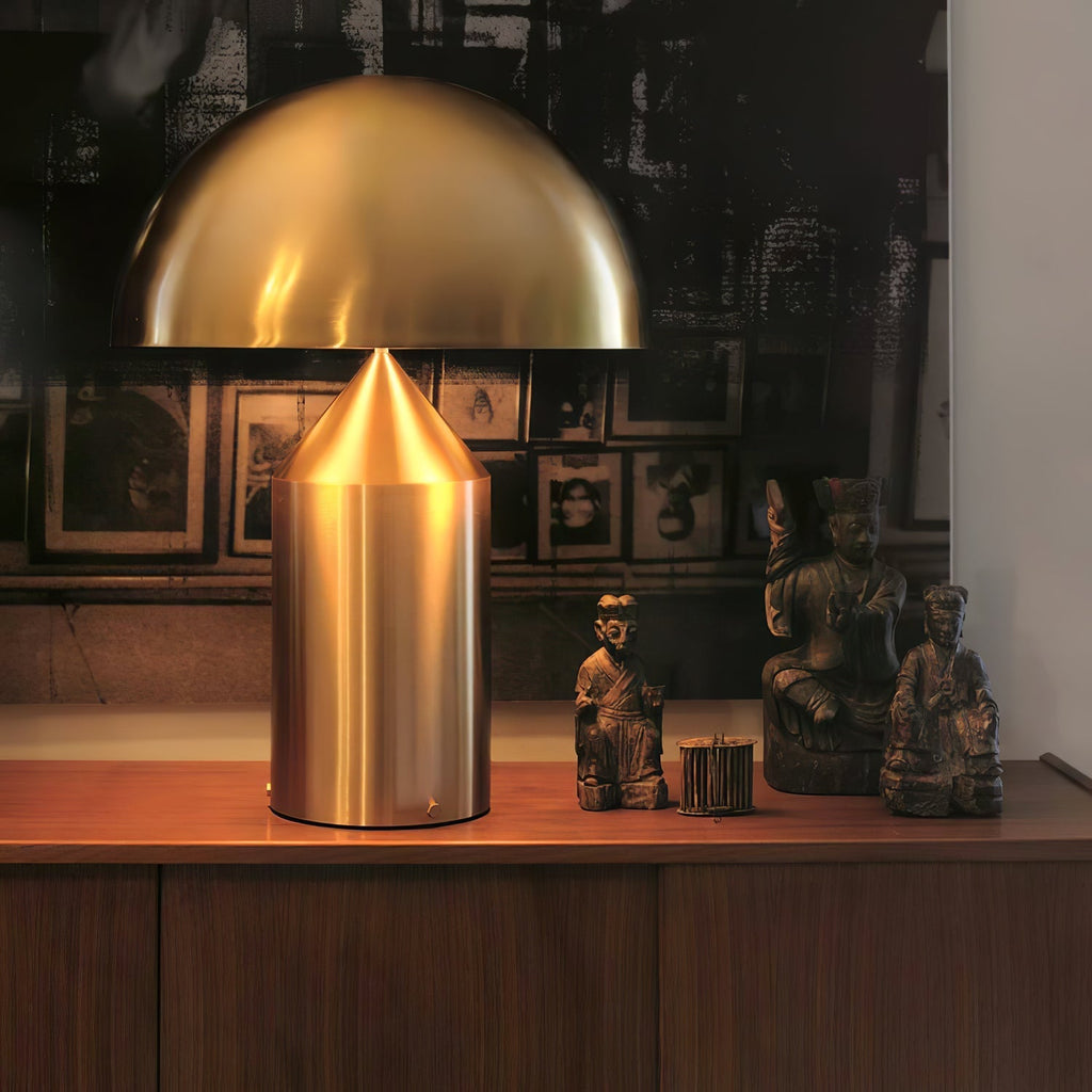 Atollo Table Lamp, Sculptural Metal, Matte or Bright Finish, G9/E14