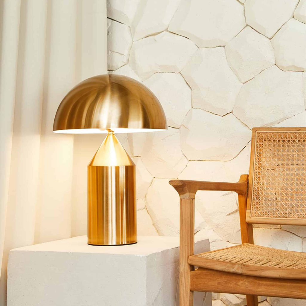 Atollo Table Lamp, Sculptural Metal, Matte or Bright Finish, G9/E14