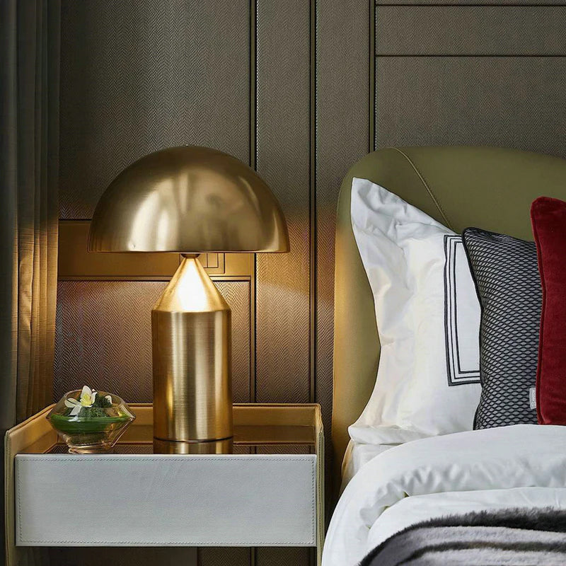 Atollo Table Lamp, Sculptural Metal, Matte or Bright Finish, G9/E14