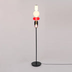 Candied Glass Floor Lamp, Hand-Blown Crystal Clusters, Black Body, LED