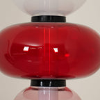 Candied Glass Floor Lamp, Hand-Blown Crystal Clusters, Black Body, LED
