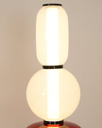 Candied Glass Floor Lamp, Hand-Blown Crystal Clusters, Black Body, LED