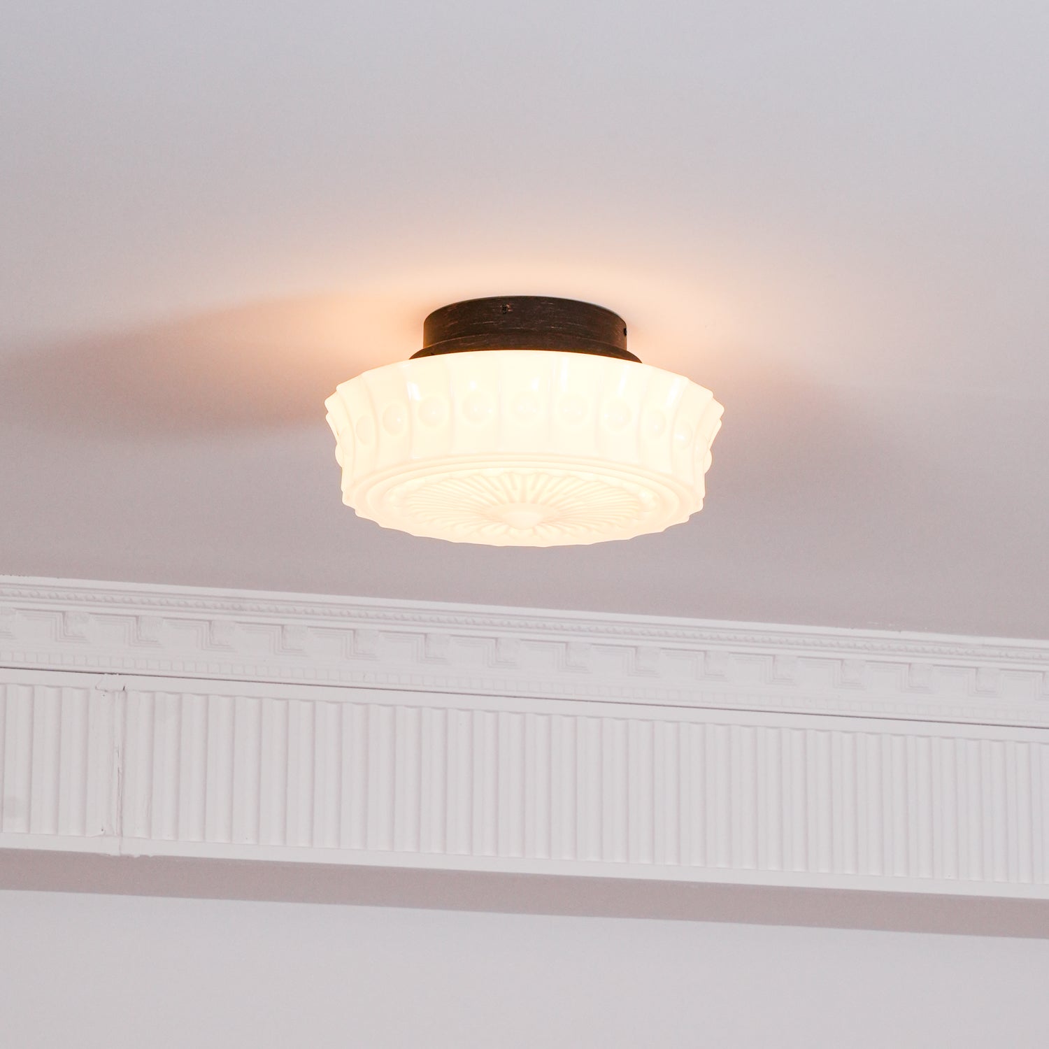 Ceiling Light, Charles Edwards, Glass Shades, Black, E27 LED