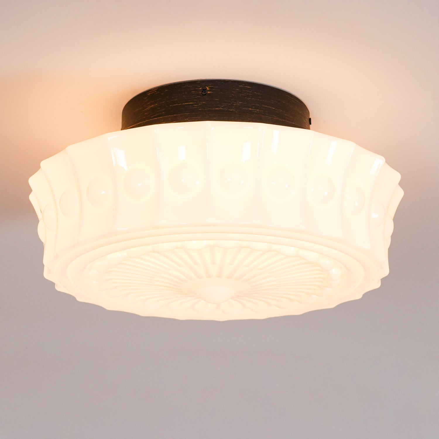 Ceiling Light, Charles Edwards, Glass Shades, Black, E27 LED