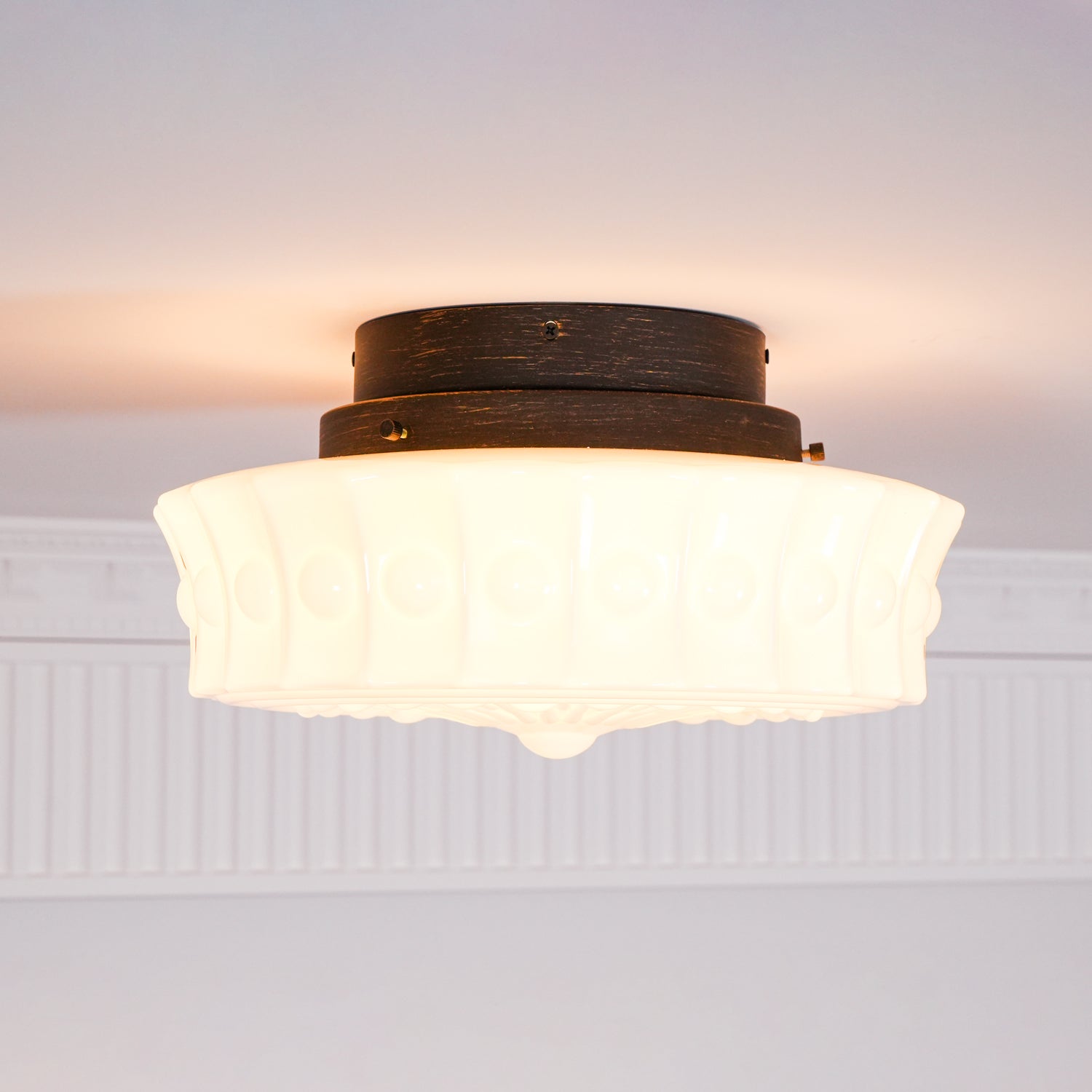 Ceiling Light, Charles Edwards, Glass Shades, Black, E27 LED