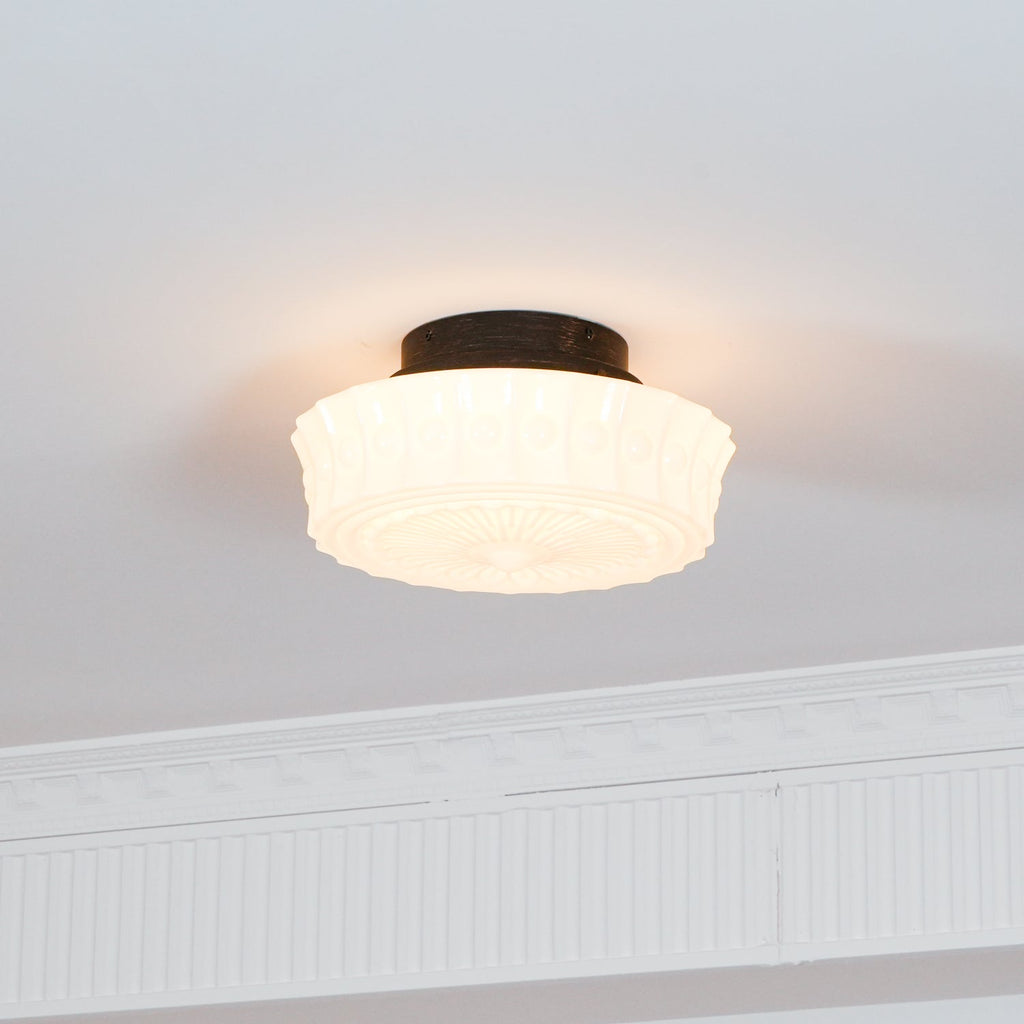 Ceiling Light, Charles Edwards, Glass Shades, Black, E27 LED