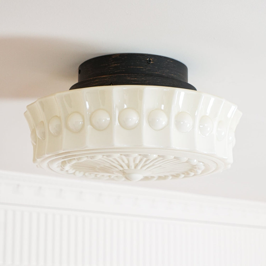 Ceiling Light, Charles Edwards, Glass Shades, Black, E27 LED