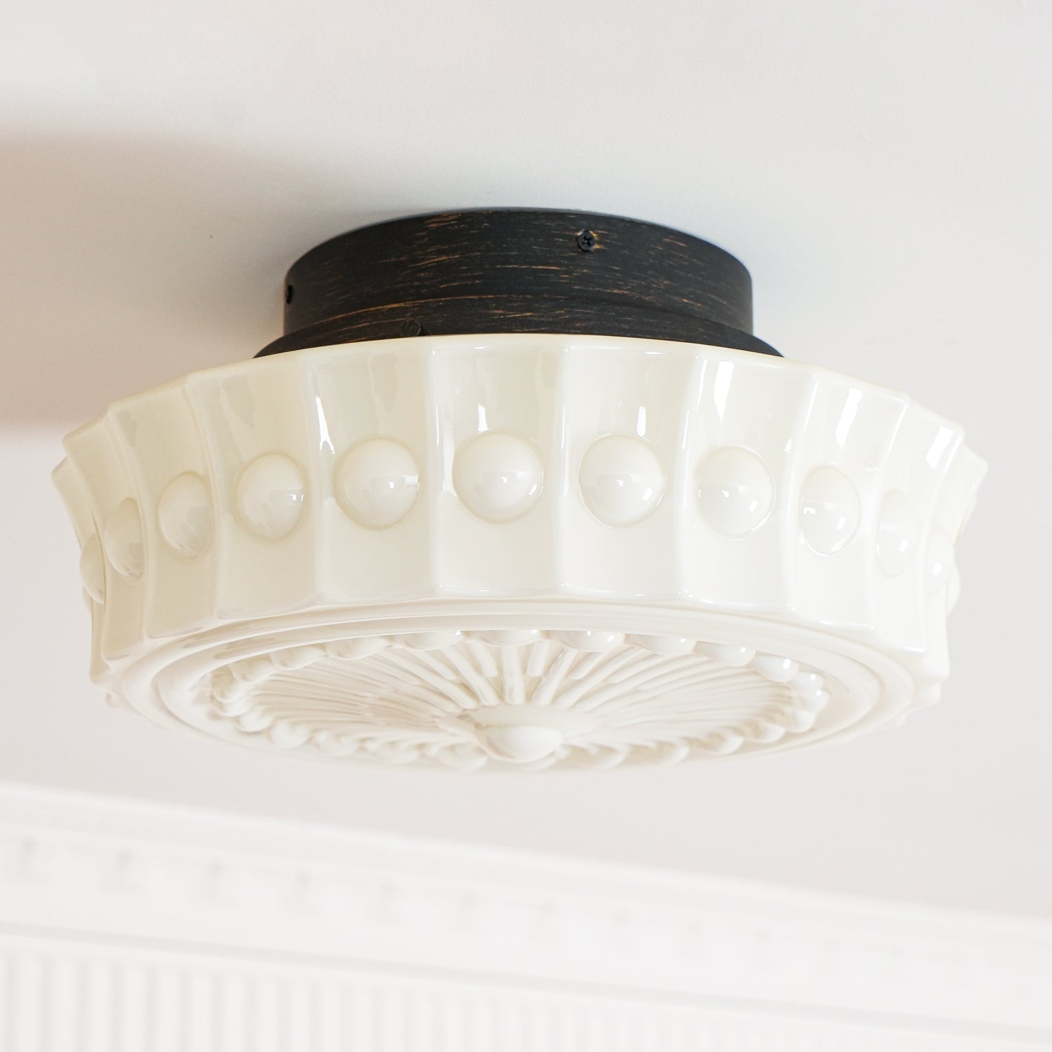 Ceiling Light, Charles Edwards, Glass Shades, Black, E27 LED