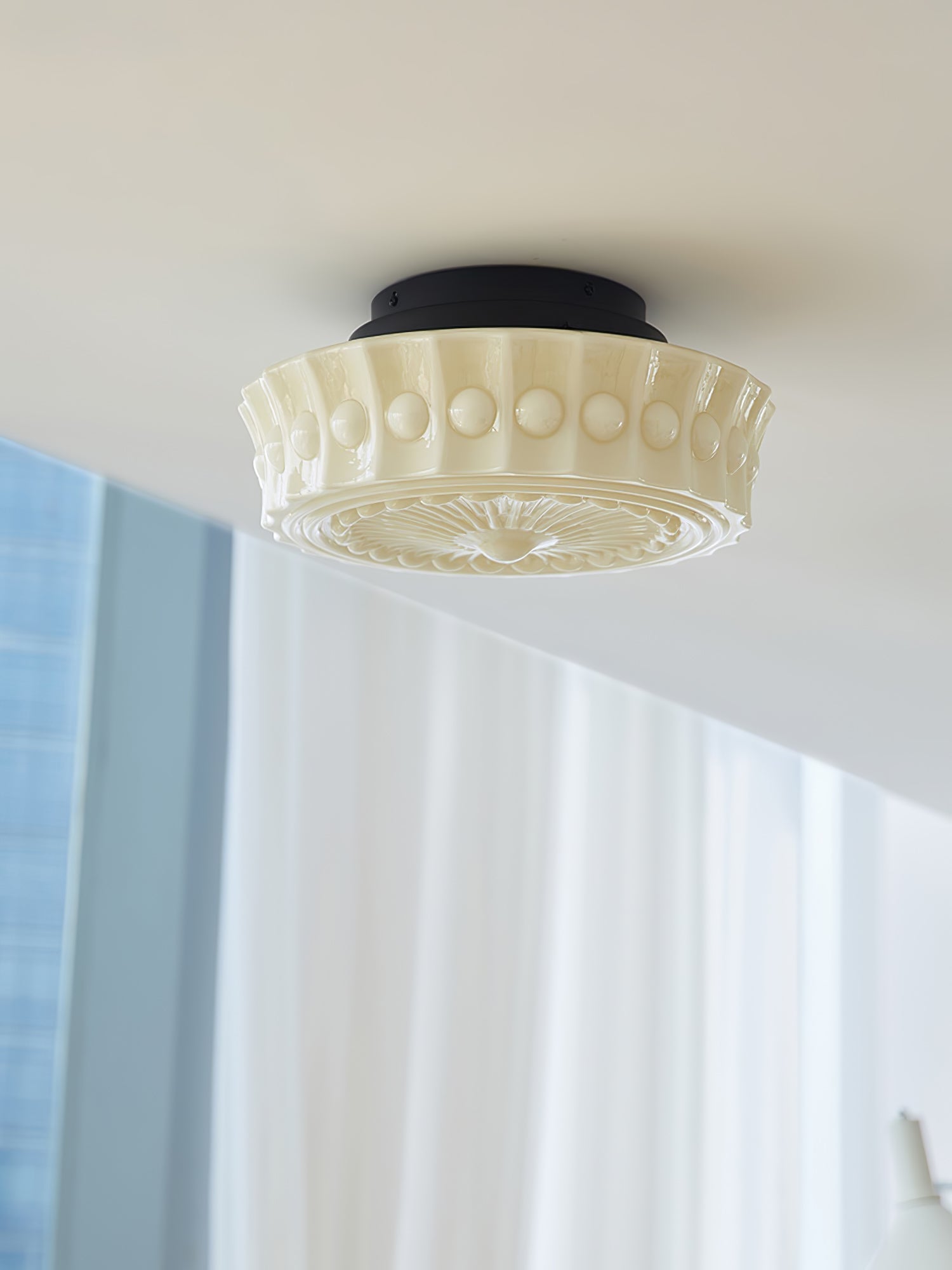 Ceiling Light, Charles Edwards, Glass Shades, Black, E27 LED