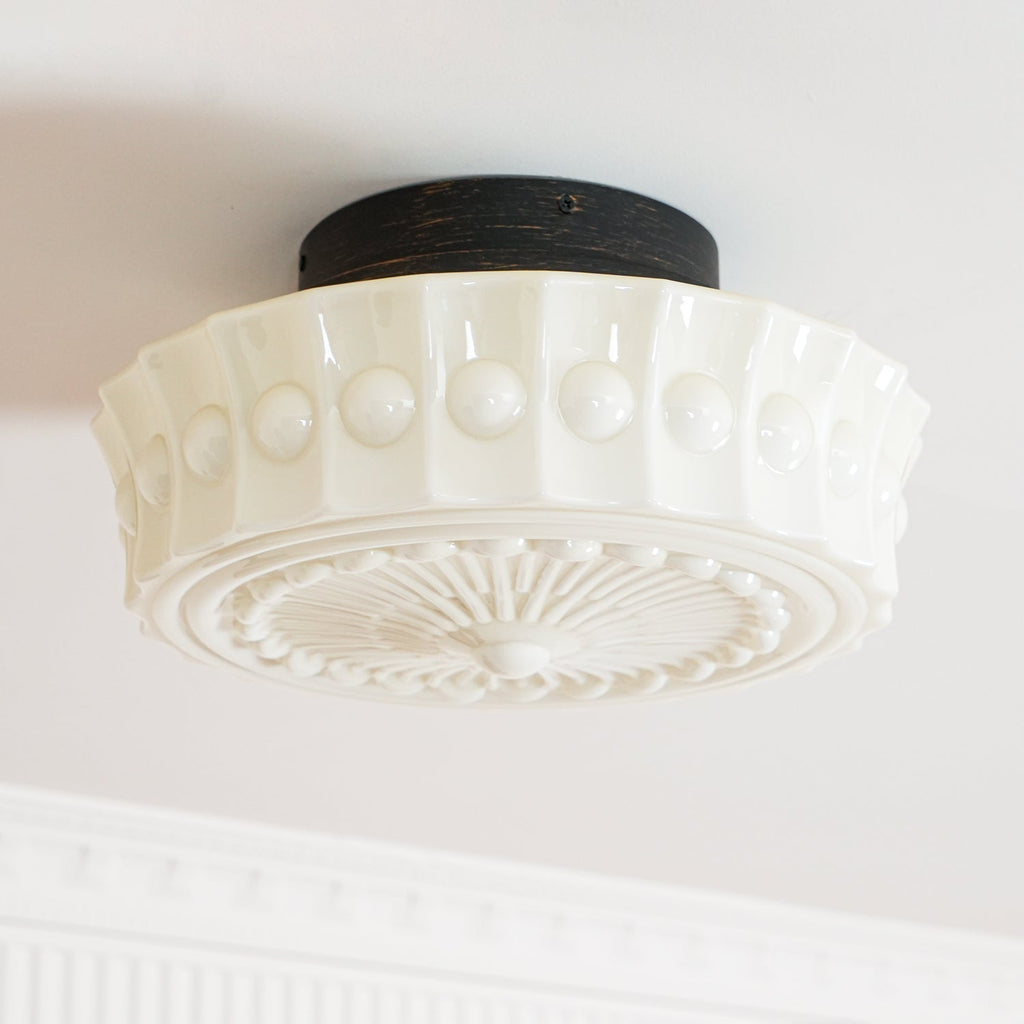 Ceiling Light, Charles Edwards, Glass Shades, Black, E27 LED
