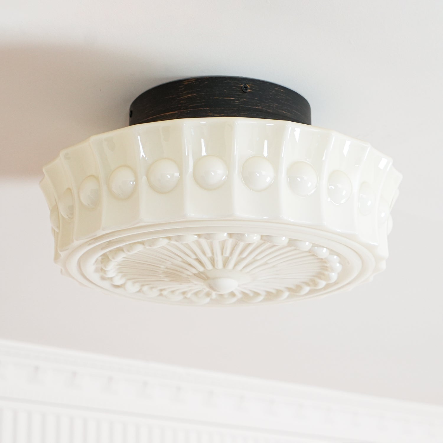 Ceiling Light, Charles Edwards, Glass Shades, Black, E27 LED