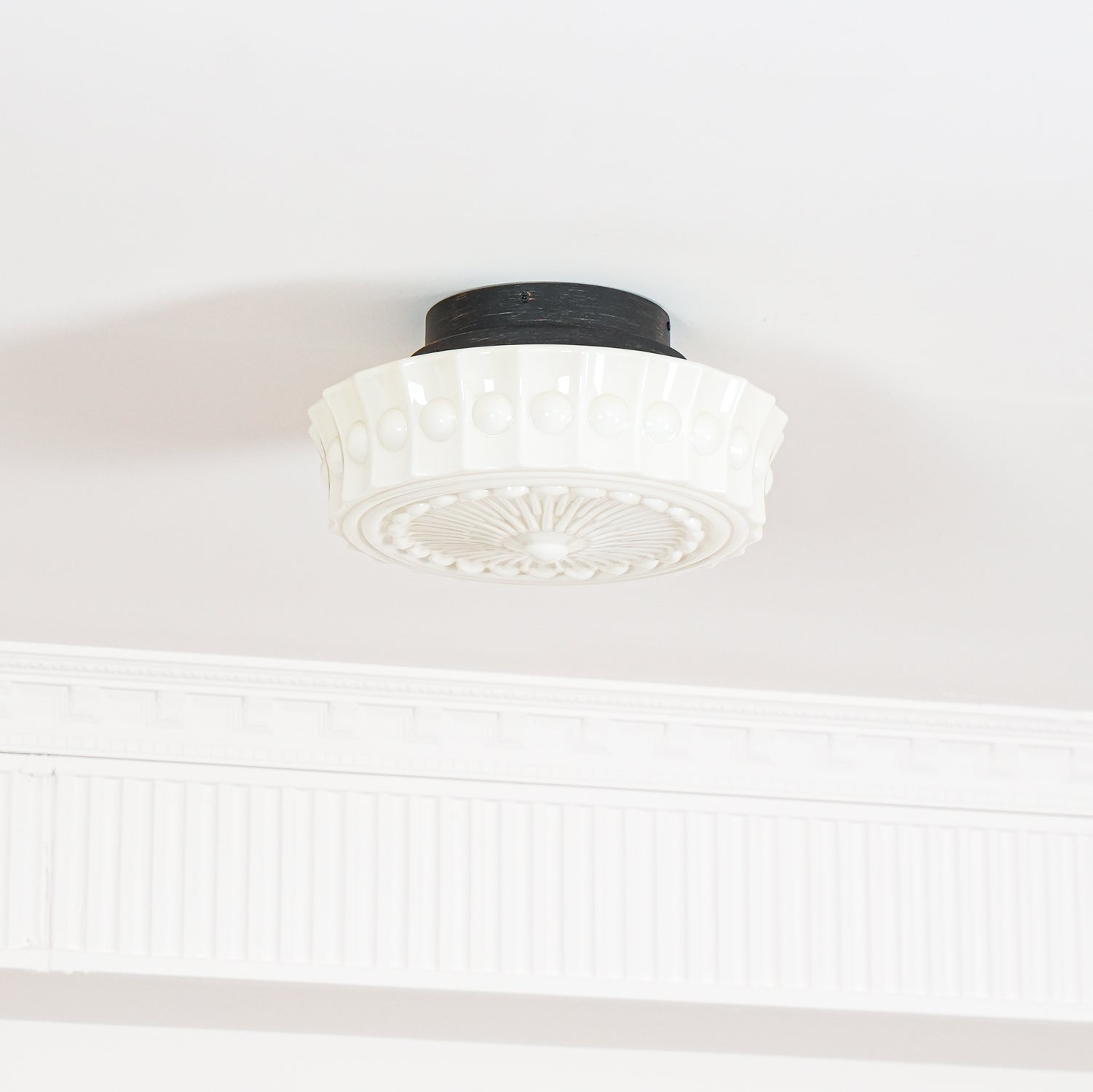 Ceiling Light, Charles Edwards, Glass Shades, Black, E27 LED