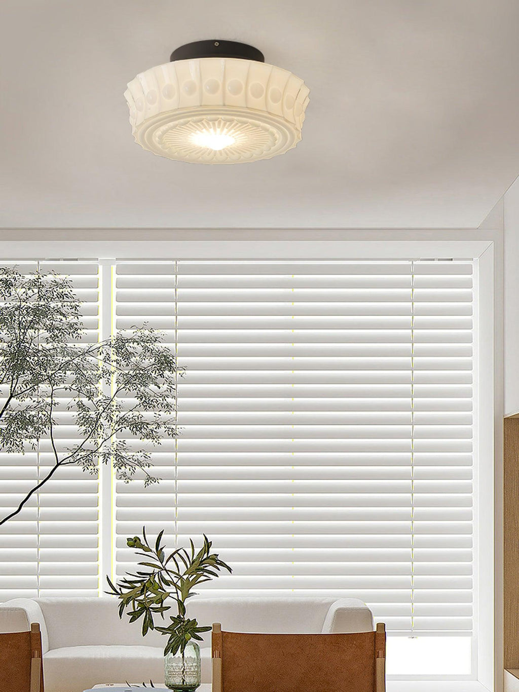 Ceiling Light, Charles Edwards, Glass Shades, Black, E27 LED