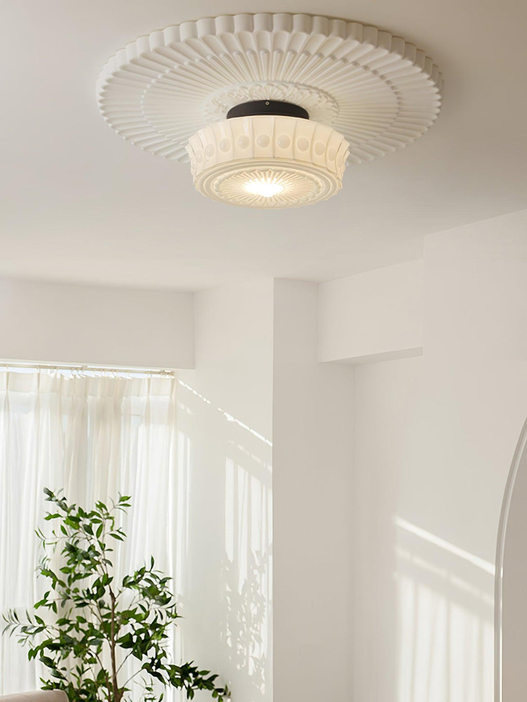 Ceiling Light, Charles Edwards, Glass Shades, Black, E27 LED