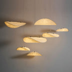 Tense Pendant Light, Tyvek Paper Shade, White and Black, Warm Dimmable