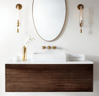 Wall Sconce, Solid Brass, Ribbed Clear Glass, E27, French Classicism