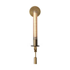 Wall Sconce, Solid Brass, Ribbed Clear Glass, E27, French Classicism