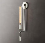 Wall Sconce, Solid Brass, Ribbed Clear Glass, E27, French Classicism