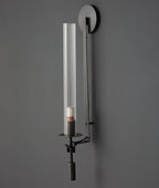 Wall Sconce, Solid Brass, Ribbed Clear Glass, E27, French Classicism