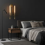 Wall Sconce, Solid Brass, Ribbed Clear Glass, E27, French Classicism