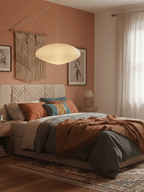 Washi Paper Swag Pendant Light, Mulberry Shade, E26/E27, Plug-In