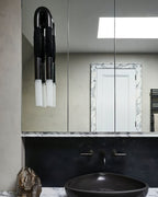 Horsehair Wall Lamp, Wrought Iron, White Glass Shade, G9, 3000K