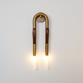 Horsehair Wall Lamp, Wrought Iron, White Glass Shade, G9, 3000K