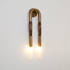 Horsehair Wall Lamp, Wrought Iron, White Glass Shade, G9, 3000K