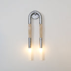 Horsehair Wall Lamp, Wrought Iron, White Glass Shade, G9, 3000K