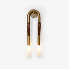 Horsehair Wall Lamp, Wrought Iron, White Glass Shade, G9, 3000K
