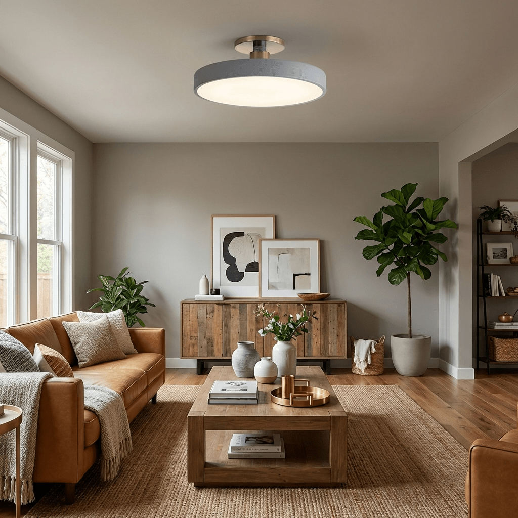 Flush Mount Ceiling Light, Isla Wide Diffuser, LED, Dimmable, 6 Colours