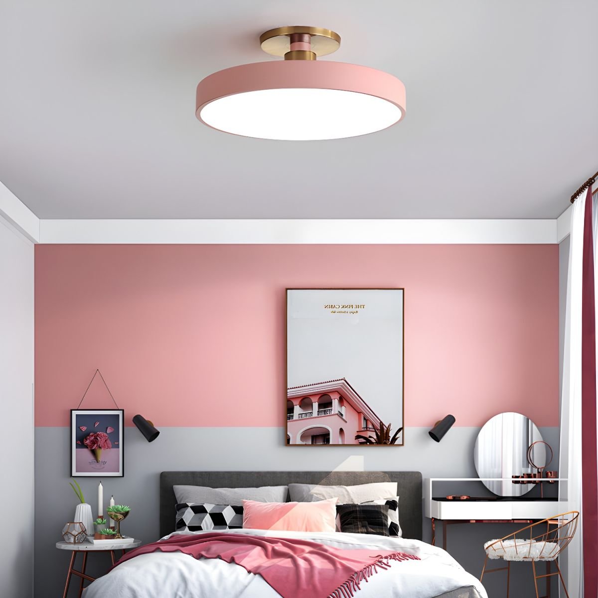 Flush Mount Ceiling Light, Isla Wide Diffuser, LED, Dimmable, 6 Colours