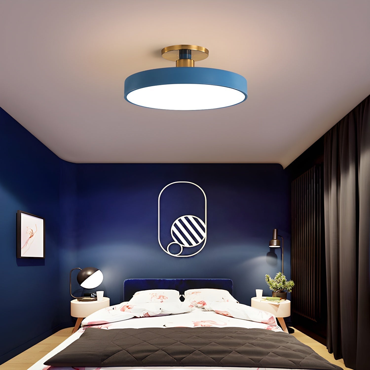 Flush Mount Ceiling Light, Isla Wide Diffuser, LED, Dimmable, 6 Colours