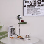 Lola Wall Lamp, Round Disc, Plug-In, Integrated LED, Chrome or Green